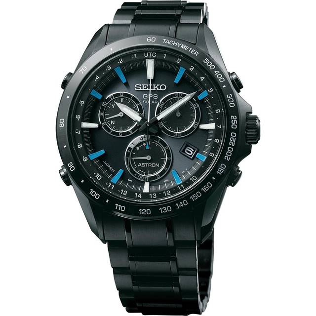 Seiko Astron Watch GPS Solar Chronograph Blue D - Black