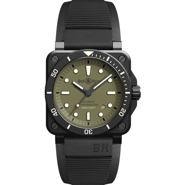 Bell & Ross Watch BR 03 92 Diver Military Ceramic Limited Edition - Green