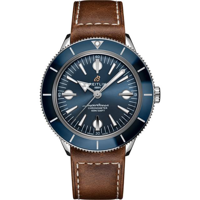 Breitling Watch Superocean Heritage 57 Brown Leather Tang Type - Blue