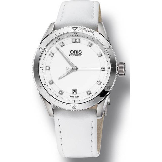 Oris Watch Artix GT Date White Ceramic Leather D - White