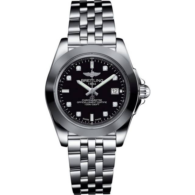 Breitling Watch Galactic 32 Sleek Edition Diamond Pilot Bracelet - Black