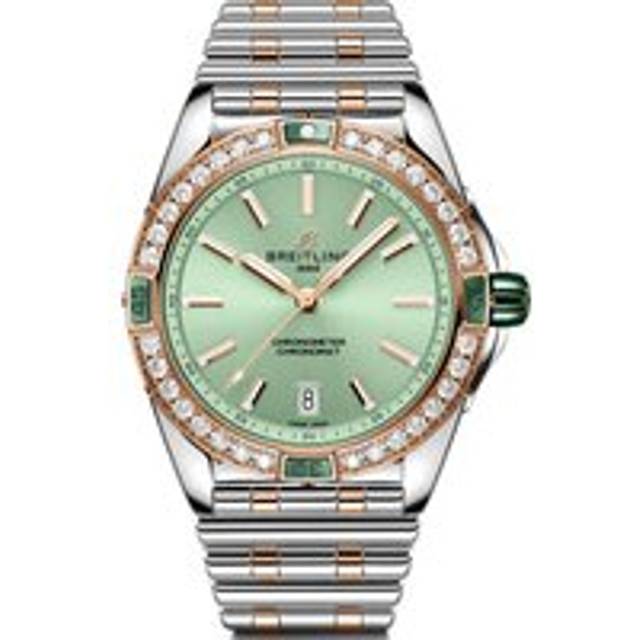 Breitling Super Chronomat Automatic 38 Mint Green Bracelet Watch