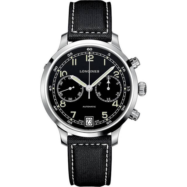 Longines Watch Heritage Military 1938 Mens - Black
