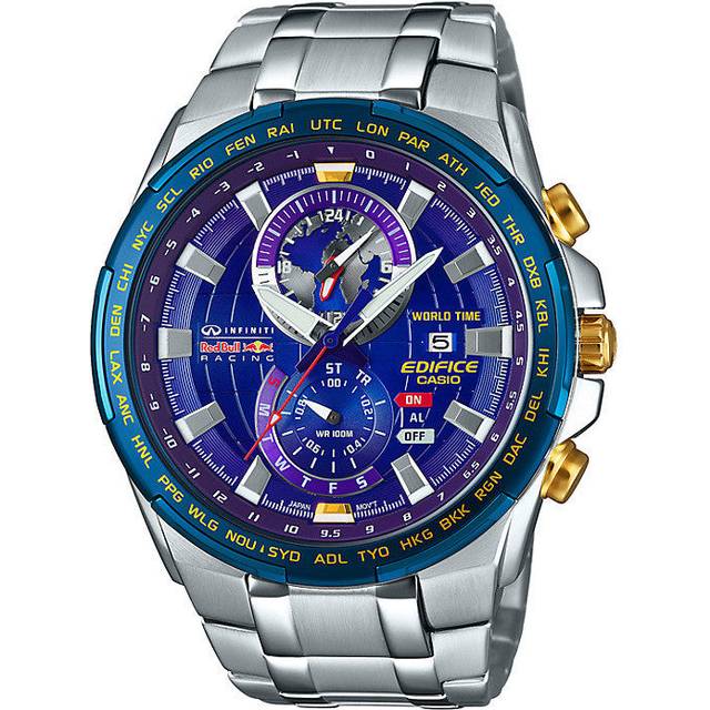 Casio Watch Edifice Alarm Chronograph Red Bull Limited Edition D - Blue