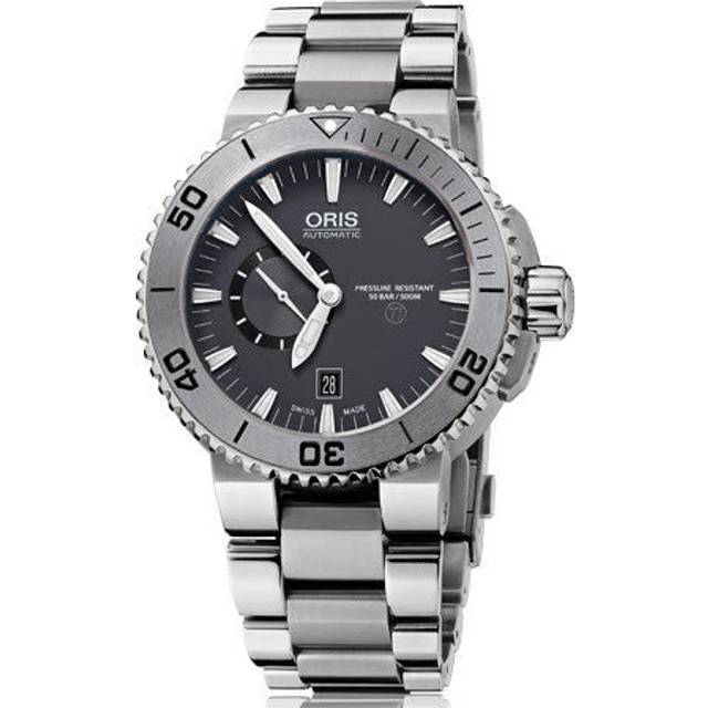 Oris Watch Aquis Titan Small Second, Date Bracelet D - Grey