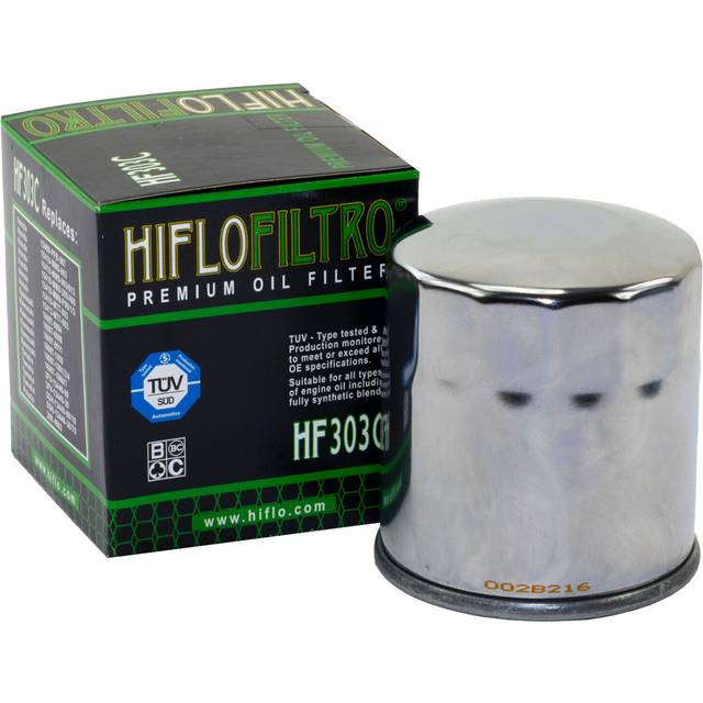 Hiflofiltro Oil Filter Chrome - HF303C