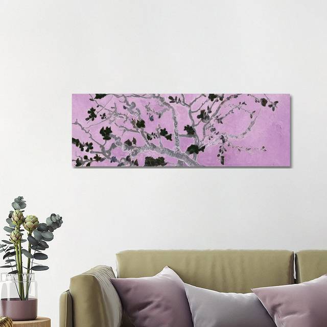 Almond Blossom on Lilac by Vincent Van Gogh - Wrapped Canvas Panoramic Painting (121.92 cm H x 40.64 cm W x 1.91 cm D)