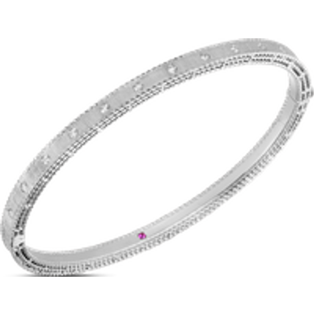 Roberto Coin Princess 18ct White Gold Diamond Bangle - Gold