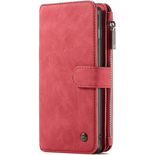 Crazy Horse Texture Detachable Multifunctional Horizontal Flip Leather Case for Galaxy S10, with Card Slot & Holder & Zipper Wallet & Photo Frame (Red