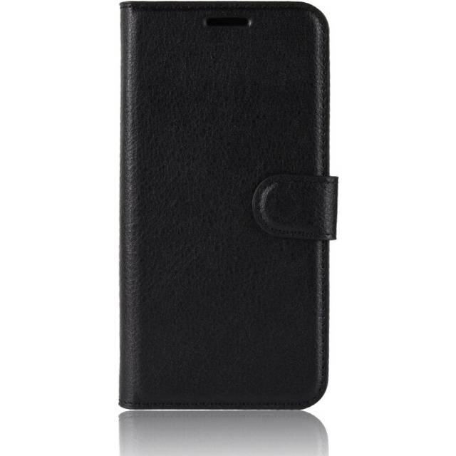 2Pcs Litchi Texture Horizontal Flip Leather Case for Alcatel 3L, with Wallet & Holder & Card Slots(Black)