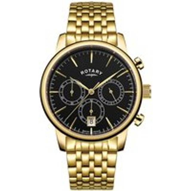 Rotary GB00379/04 Gold Plated Chronograph Bracelet Watch - W13180