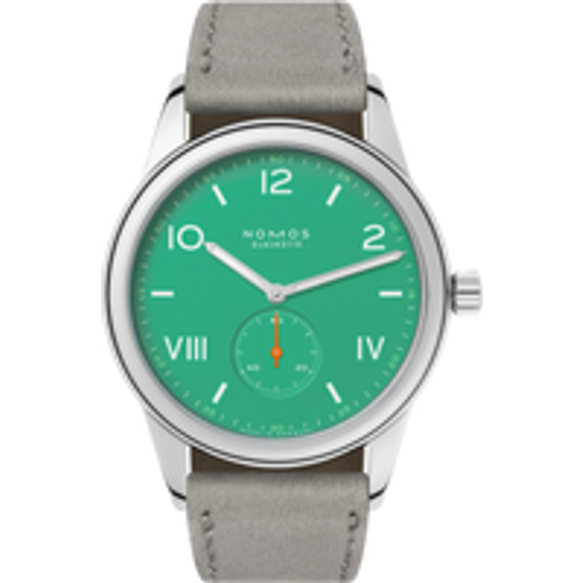 Nomos Glashutte Club Campus 38 Electric Green Sapphire Crystal Watch
