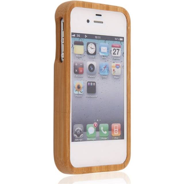 Natural Bamboo Wood Hard Back Case Cover Protector for Apple iPhone 4 4G 4S