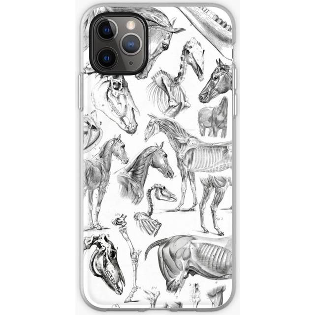 Phone Case Horse Anatomy (black on white) for iPhone Samsung 14 13 12 11 Plus Pro Max Galaxy S23 S22 Ultra Note 20 10