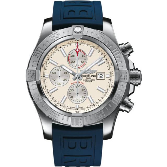 Breitling Watch Super Avenger II Steel Stratus Silver - Silver