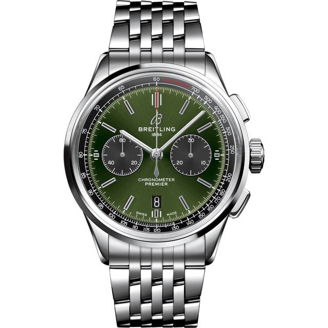 Breitling Watch Premier B01 Chronograph 42 Bentley British Racing Green Steel Navitimer - Green