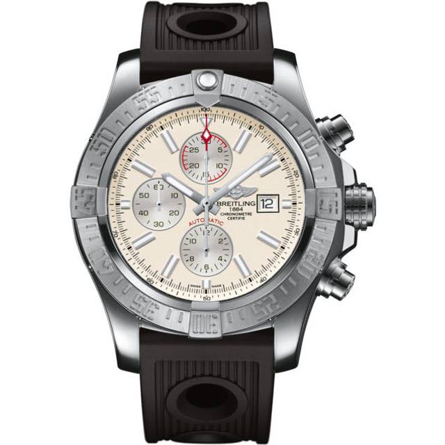 Breitling Watch Super Avenger II Steel Stratus Silver - Silver