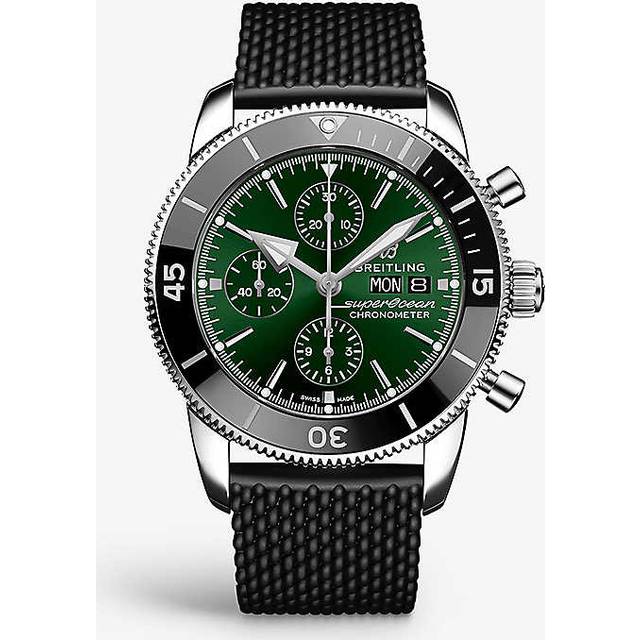 Breitling Mens Green A13313121l1s1 Superocean Heritage Stainless-steel and Rubber Automatic Watch 1 Size - GREEN