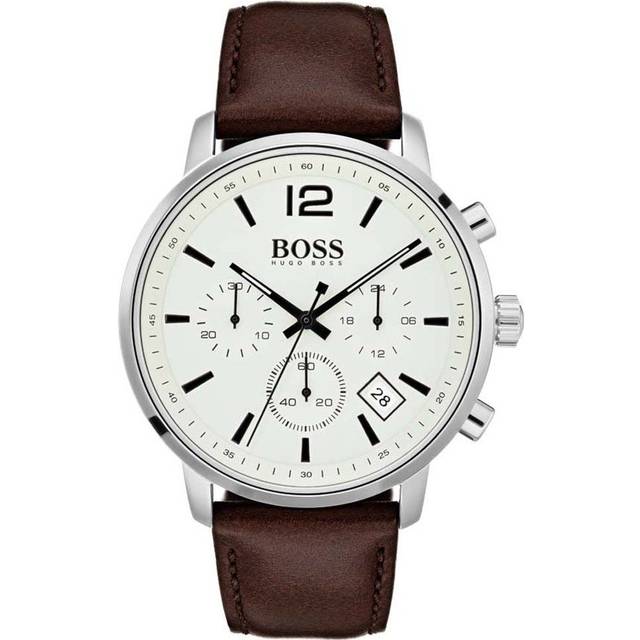 Bremont Watch MBII Custom Stainless Steel White Dial with Bronze Barrel & Closed Case Back - Black with Black Stitch Leather Deployment Clasp