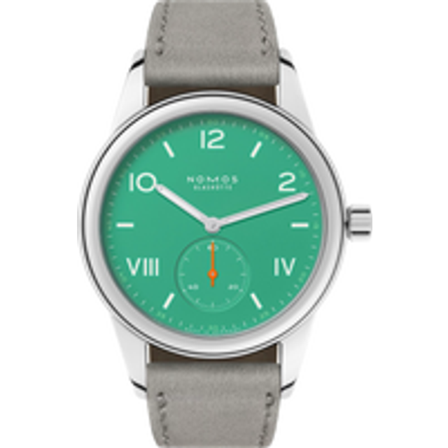 Nomos Glashutte Club Campus Electric Green Steel Back Watch
