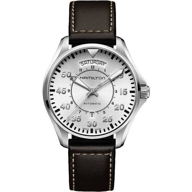 Hamilton Watch Khaki Aviation Pilot Day Date Auto - Silver