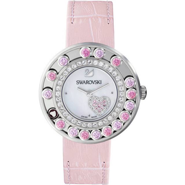 Swarovski Watch Lovely Crystals Pink Heart - White