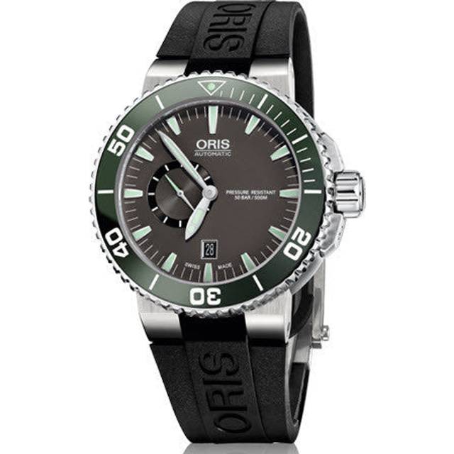 Oris Watch Aquis Small Second Date Rubber - Grey
