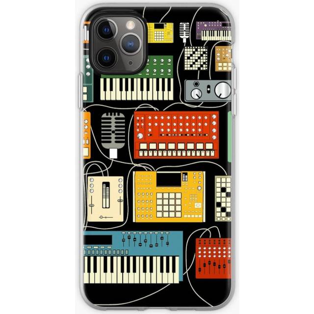 Phone Case Electronic Musician with Synthesizer and Drum Machine fan for iPhone Samsung 14 13 12 11 Plus Pro Max Galaxy S23 S22 Ultra Note 20 10