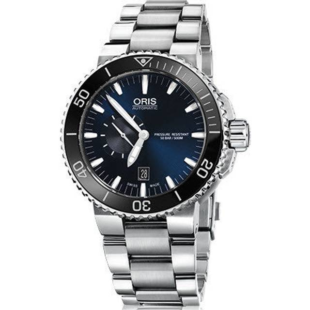 Oris Watch Aquis Date Small Second Bracelet - Blue