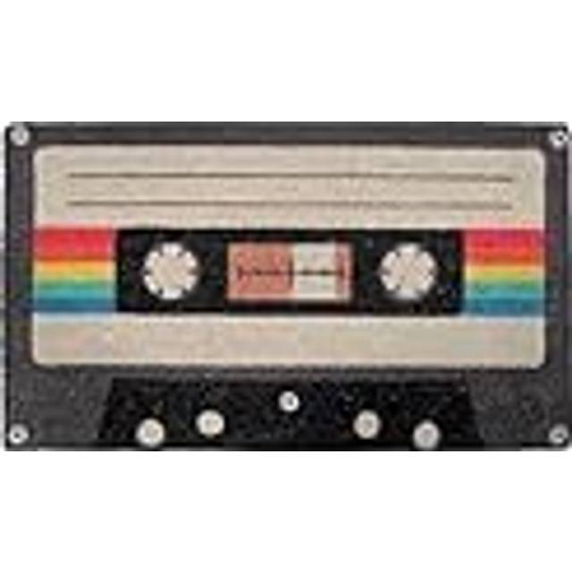 Fisura Modern Coconut Doormat with Non-Slip PVC Backing Original Hand Painted Doormat Size 70cm x 40cm ( Black )