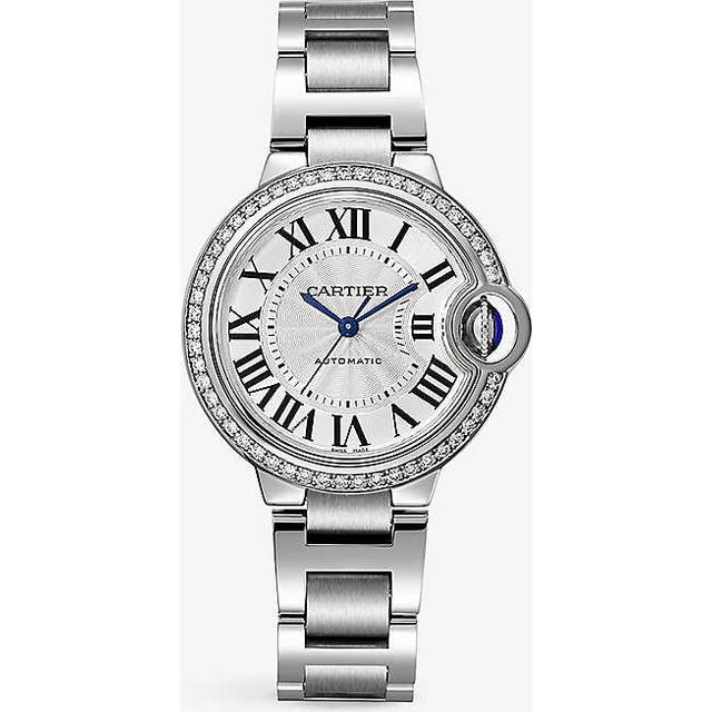 Stainless Steel and Diamond Ballon Bleu de Cartier Watch - 33mm