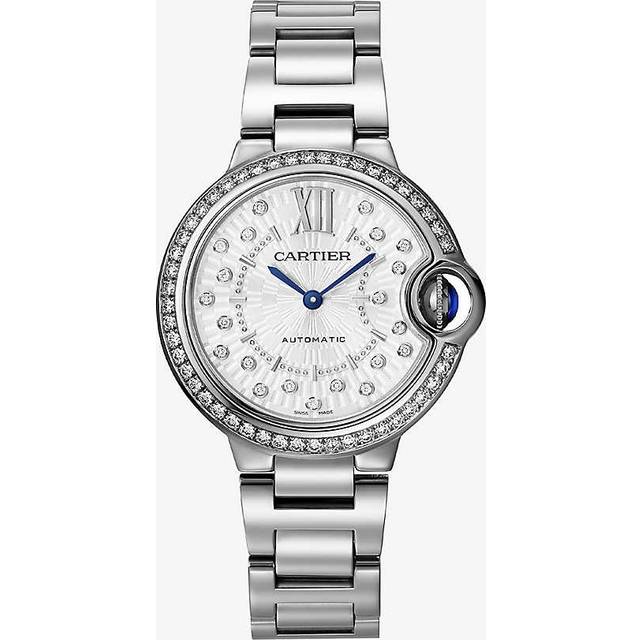Cartier Womens Silver Crw4bb0035 Ballon Bleu De Stainless-steel and 0.10ct Brilliant-cut Diamond Automatic Watch 1 Size - SILVER