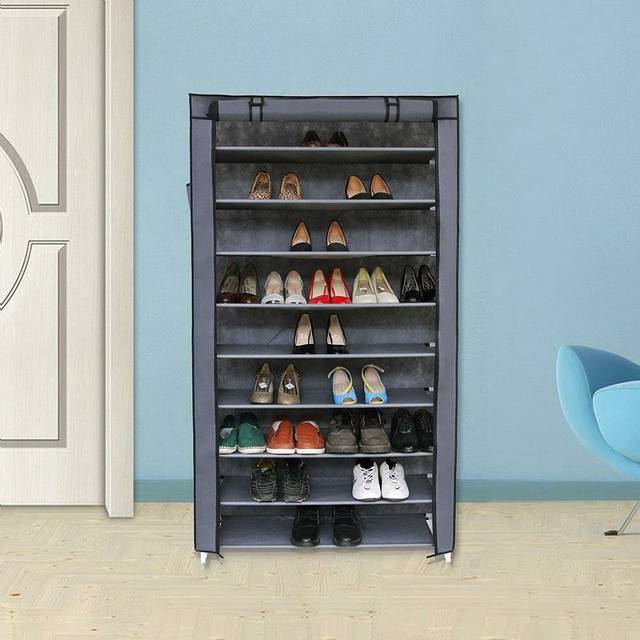 45 Pair Shoe Storage Cabinet - Grey (45)