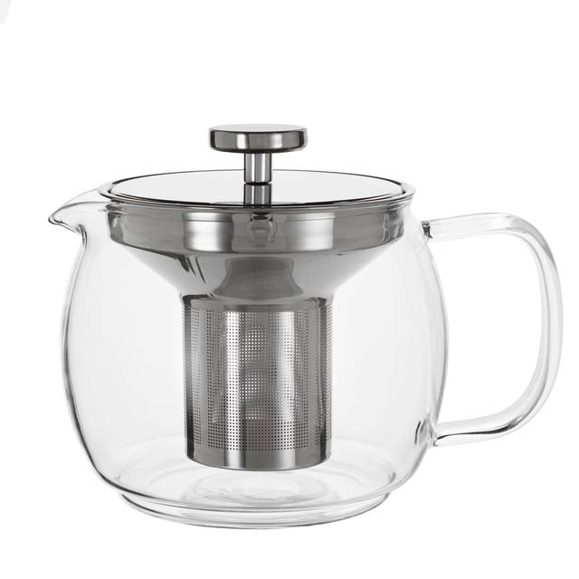 John Lewis Glass Teapot with Infuser, 1.2L, Clear