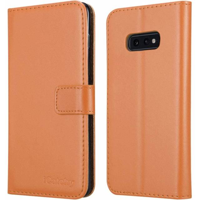 (Orange) For Samsung Galaxy S10e Wallet Book Leather Case