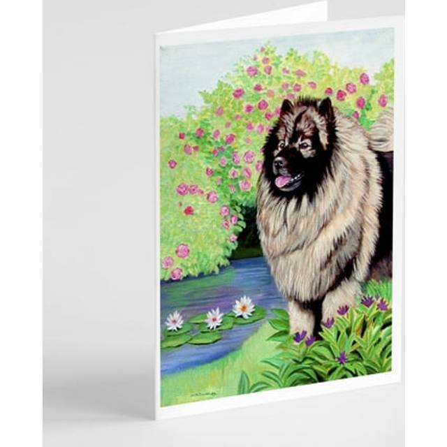 Keeshond  Greeting Cards and Envelopes Pack of 8