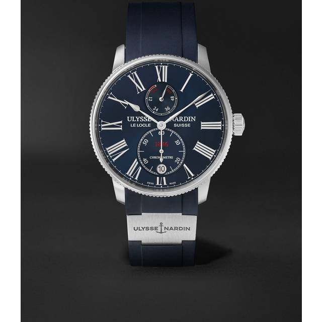 Ulysse Nardin - Marine Torpilleur Automatic 42mm Stainless Steel and Rubber Watch, Ref. No. 1183-310-3/43 - Men - Blue