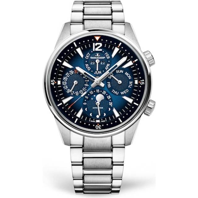 Jaeger-LeCoultre Stainless Steel Polaris Perpetual Calendar Watch - Blue - 42mm