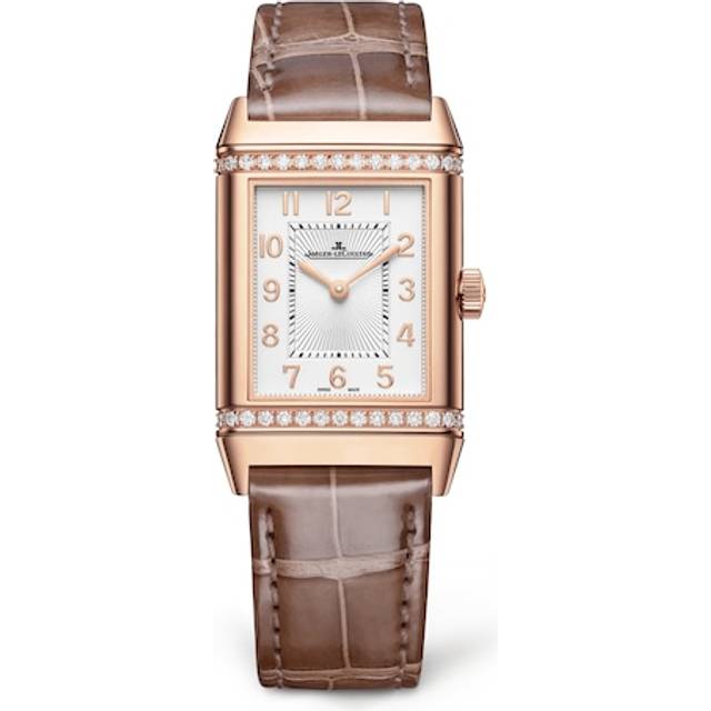 Jaeger-LeCoultre Pink Gold and Diamond Reverso Classic Duetto Watch - Silver - 24.4mm