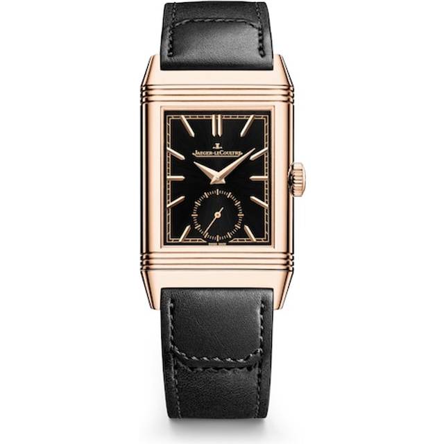 Jaeger-LeCoultre Rose Gold Reverso Tribute Small Seconds Watch - Black - 27.4mm