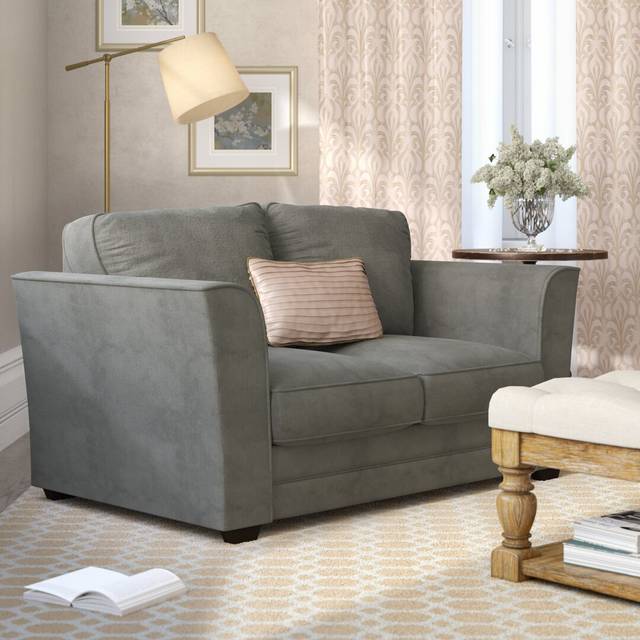 Belvidere 2 Seater Fold Out Sofa Bed - Pewter (94cm H X 170cm W X 100cm D)