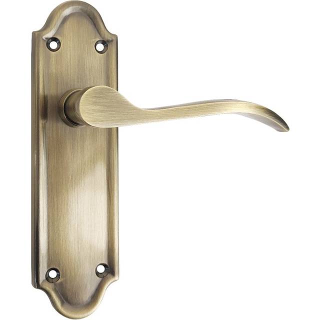 Kennington Antique Brass Lever Latch Door Handle - 1 Pair - Gold