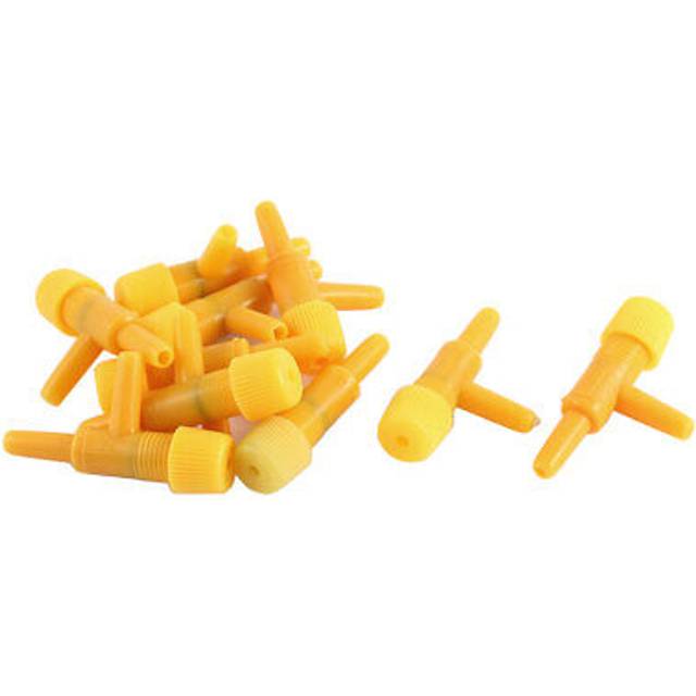 Aquarium air line tubing volume flow control valves outlet yellow 10 pcs