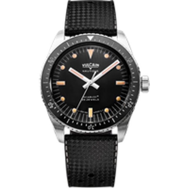 Vulcain Skindiver Black Rubber Watch