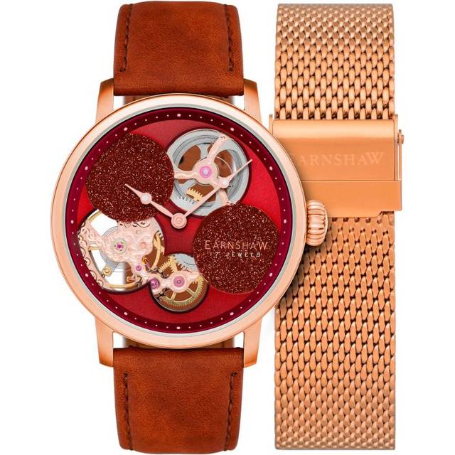 Thomas Earnshaw Airy Mens Mechanical Automatic Red Sandstone Watch ES-8145-05 - One Size