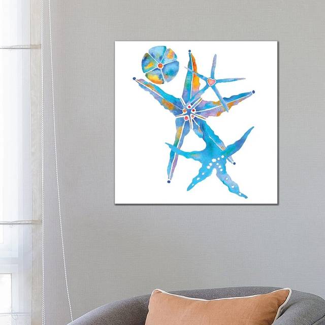 Three Starfish And A Sand Dollar (66.04 cm H x 66.04 cm W)