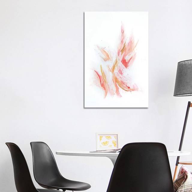 Rose Gold Ribbons - Graphic Art Print on Canvas - Wrapped Canvas (101.6 cm H x 66.04 cm W x 3.175 cm D)