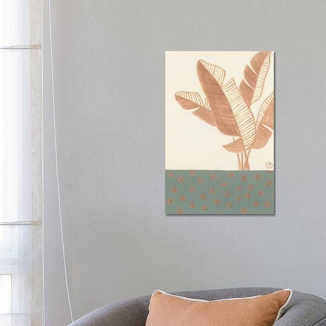Single Bird of Paradise Leaf by CreatingTaryn - Wrapped Canvas Graphic Art (66.04 cm H x 45.72 cm W)