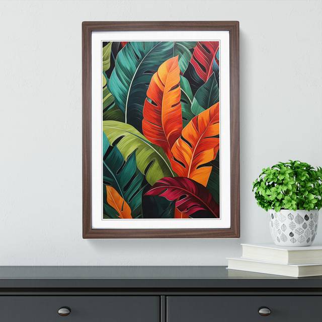 XYZ-FRM-V1223-6261 Single Picture Frame Art Prints on Wood - Walnut Framed (64cm H x 46cm W)
