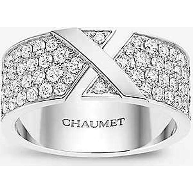Chaumet Womens White Gold Liens &#201;vidence 18ct White-gold and 1.56ct Diamond Ring 54mm - WHITE GOLD